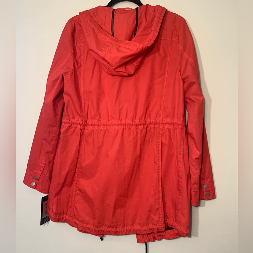 ** Black Rivet Red and Black Lightweight Zip Up Jacket 100% Cotton Size Medium - Picture 11 of 13